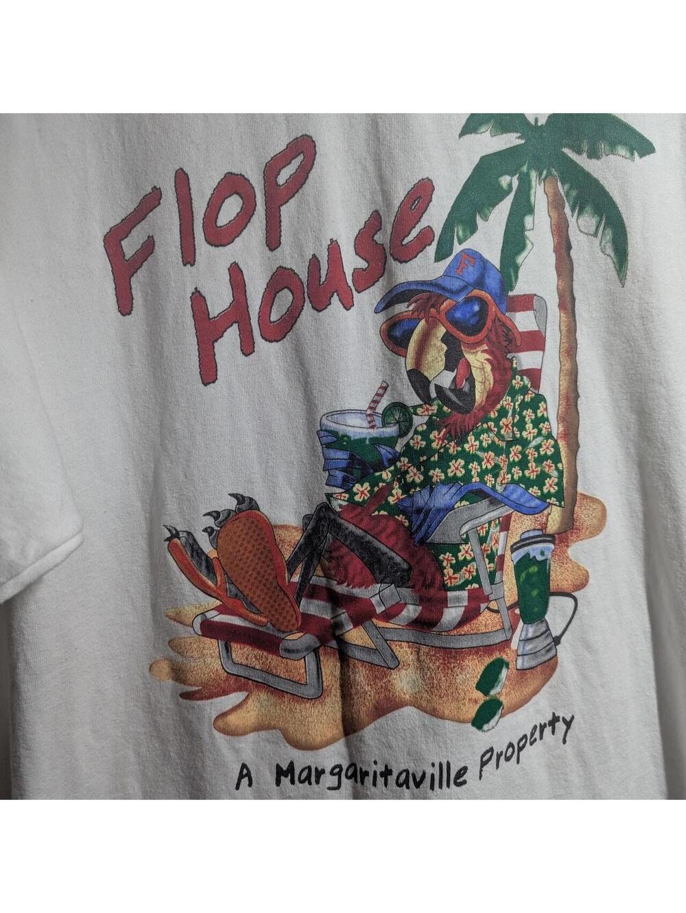 Hanes Beefy-T Flop House Margaritaville Graphic Tee
